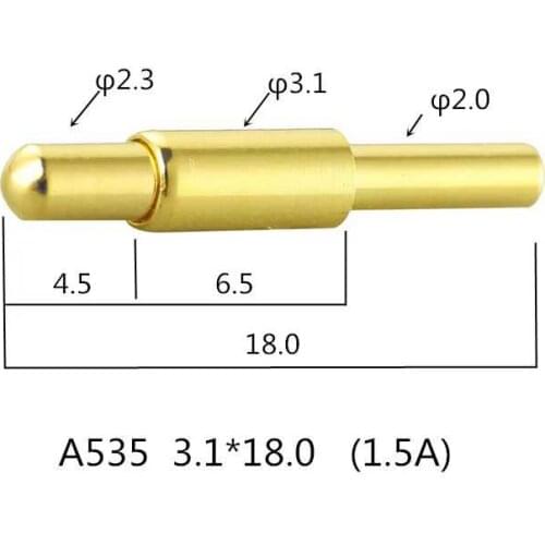 Pogo Pin Copper Contact Elastic Spring Thimble Gold-plated Conductive Probe Telescopic Thimble Charging Pin Pogo Pin