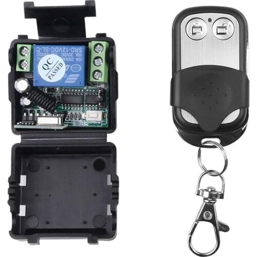 Portable 433Mhz Wireless Remote Control Switch DC 12V 10A 1CH Relay Receiver Module And RF Transmitter Remote Controls