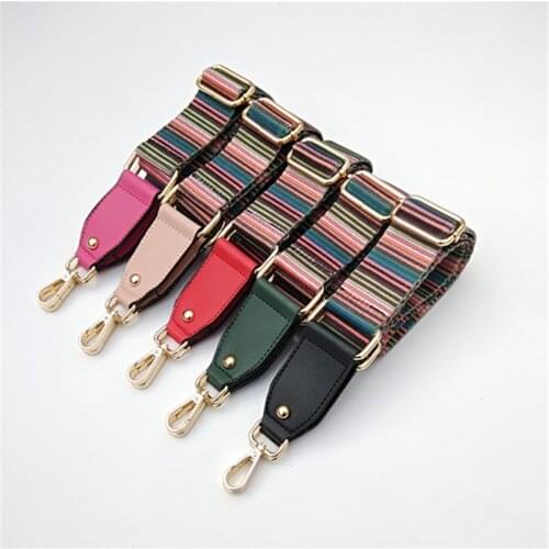 Luxury Fashion Adjustable Strap With Ethnic Style Color Shoulder Strap Diagonal Cross Color Strap O Bag Handles obag bags chain