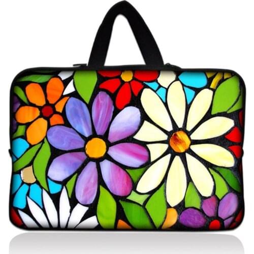 Flower laptop bag 10 10.1 11.6 12 13 13.3 14 14.4 15 15.6 17 17.3 inch netbook sleeve case notebook cover pouch For HP ASUS Acer