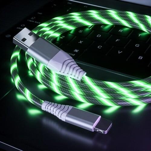 Newest 2.4A LED Light USB Type C usb-c Fast Charging Cable Charger USB Cable For XiaoMi/Huawei/Samsung S9 S8 Smart phone