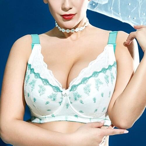 Plus Size Women Full Coverage Non Padded Minimizer Bra Adjustable Straps Push Up Bralette Lingerie 34 36 38 40 42 44 C D E F G H