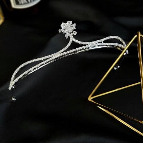 Wedding Crown Hair Accessories High Quality Bridal Crown Headband Soft Headband 3A CZ Tiaras And Crowns Jewelry For Women