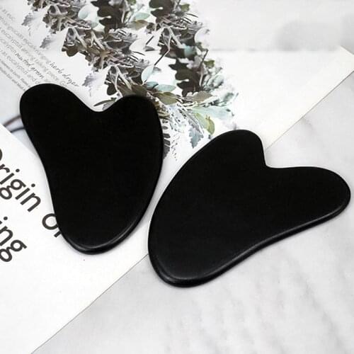 1PC High Quality Black White Natural Jade Guasha Scrapping Plate Massager Face Meridian Plate Massage Tools
