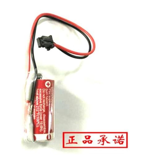 10PCS Battery ER17/33 3.6V 1600mAh 2/3A 17330 PLC Lithium Batteries with Black plug connector