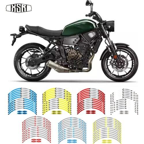 New high quality 12 Pcs Fit Motorcycle Wheel Sticker stripe Reflective Rim For yamaha XSR