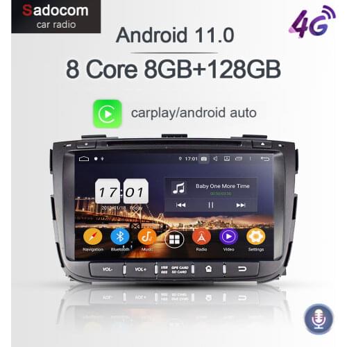 720P PX6 8" IPS DSP 2 din Android 10.0 8 Core 4GB RAM 64GB car radio 5.0 GPS Car DVD Player autoradio For kia SORENTO 2013 2014