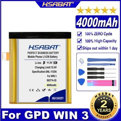 HSABAT 565774-3S 4000mAh Battery for GPD WIN 3 WIN3 Batteries