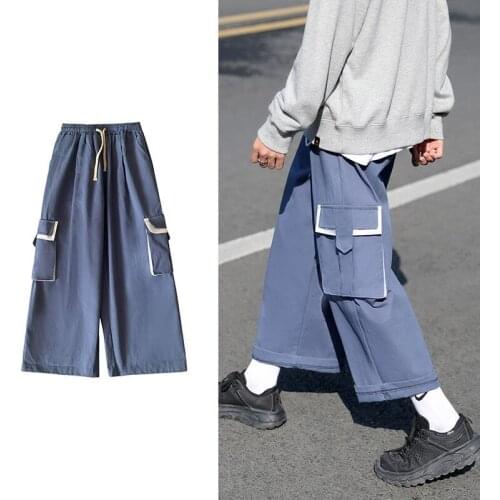 Fashion Mens Pant Hip Hop Trend Streetwear Cargo Pants Joggers Pant Men Casual Men Clothing Elastic Waist Straight Men Trousers