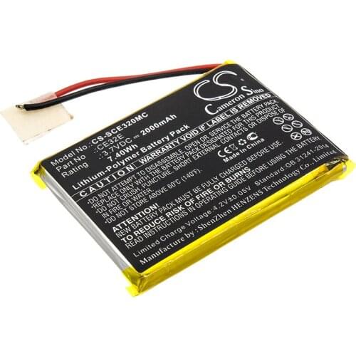 CS 2000mAh / 7.40Wh battery for Safety Vision Prima Facie, SV-PRIMAFACE32E CE32E