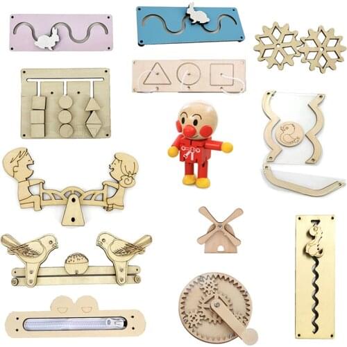 Montessori Baby Material Activity Busy Board DIY Toy Kids Early Educational Teaching Aids Part Cognition Toys Game Accessory