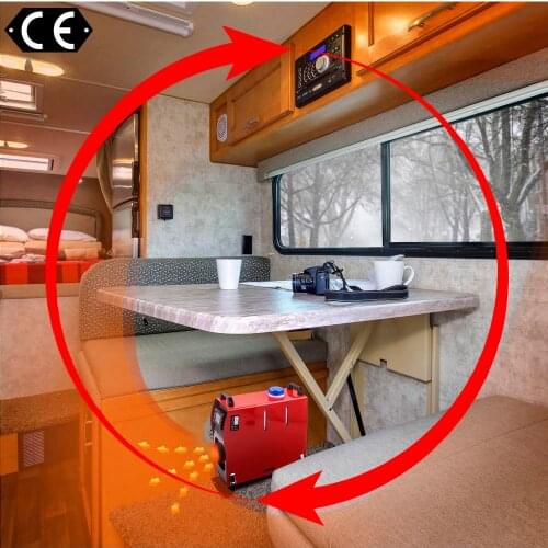 For Car Trucks Bus Silencers 12V 5000W LCD Remote Air Diesel Heater 2KW-5KW
