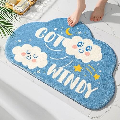 Blue Sky Bathroom Doormat Carpet Entrance Floor Mat Non-slip Mat Cartoon Rug Pet Absorbent Bath Tub Mat Bed Kitchen Living Room