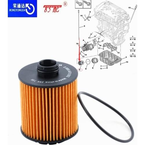 Oil filter 1612565980 9807989080 For Citroen C3/C4/C5 AIRCROSS/C6/DS5 For Peugeot 2008/3008/4008/5008/408/508 1.6THP