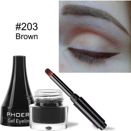 PHOERA 10Colors Matte Eyeliner Gel Waterproof Long-lasting Quick Dry Eye Liner Cream Tool For Eyeshadow With Brush TSLM1