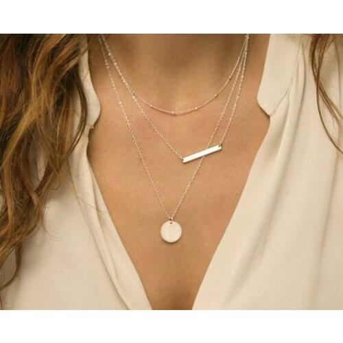 European and American fashion accessories fashion and fashion necklace, copper chain multi-layer tassel necklace