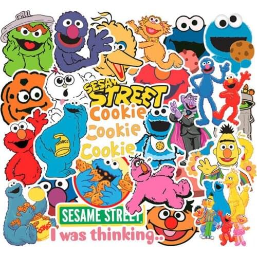 10/30/50pcs/pack Sesame Street Cartoon TV Show Stickers For Skateboard Helmet Computer Notebook Car Decal Childrens Toys Etc