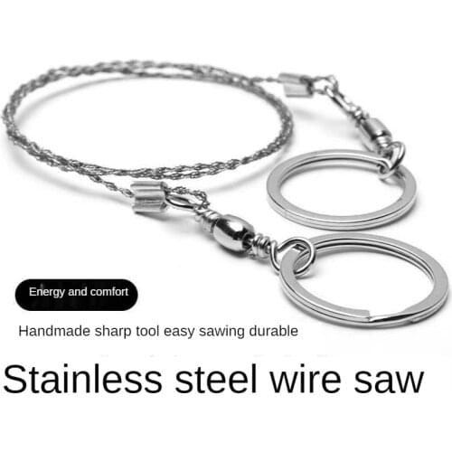 Hand Pull Coping Saw Portable Portable Wire Saw Outdoor Wire Saw Wilderness Survival Stainless Steel Saws Wild Survival Supplies