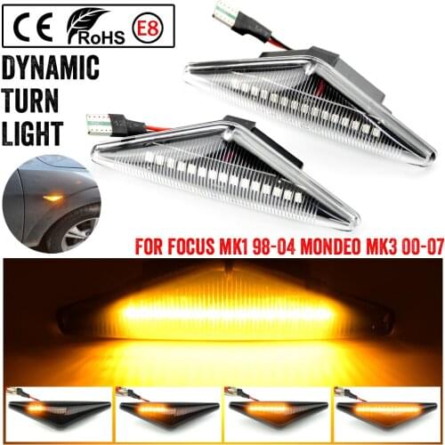 Superb LED Dynamic Turn Signal Side Marker Light For Ford Mondeo MK3 2000-2006 Focus MK1 1998-2004 Auto Accessories