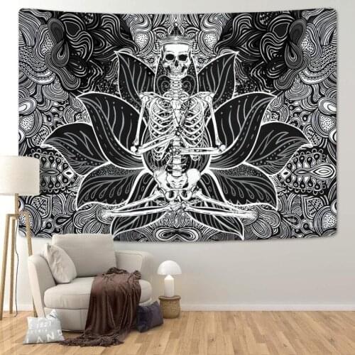 Meditate On A Gothic Home Decor With A Skull Tapestry