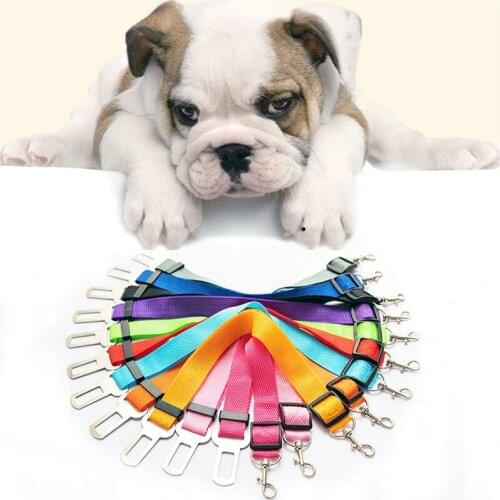 Dog Seat Belt Cat Car Safety Protector Adjustable Nylon Seatbelt Leashes Vehicle Security Leash For Puppy Kitten Pet Supplies