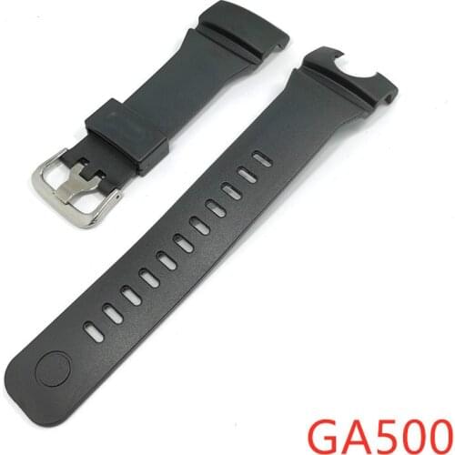 Silicone Watch Strap For Casio G Shock GA500 Replacement Black Sports Waterproof Rubber Watch Belts Watchband Accessories
