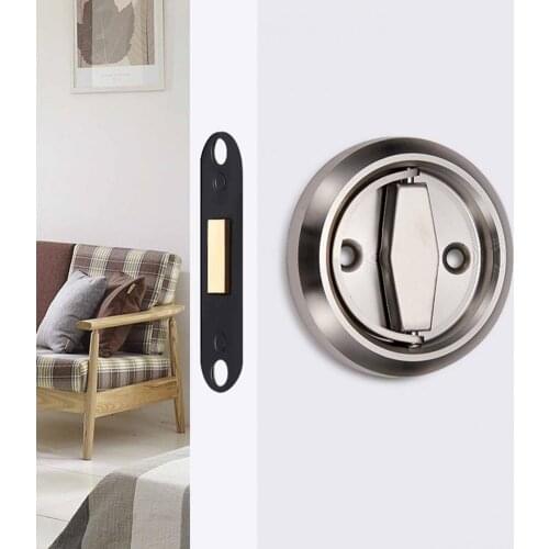 2Pcs 304 Stainless Steel Fire Proof Rustproof Anti-Theft Hidden Door Handles Doorknobs for Sliding Door