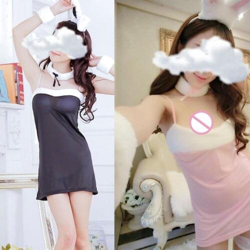 Sexy Cute Bunny Girl Uniform Cosplay Halloween Costume Good Quality Rabbit Kawaii Nightdress Women Clubwear