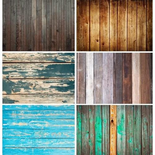 SHENGYONGBAO Art Fabric Board Texture Photography Background Wooden Planks Floor Photo Backdrops Studio Props 201118REP- 02
