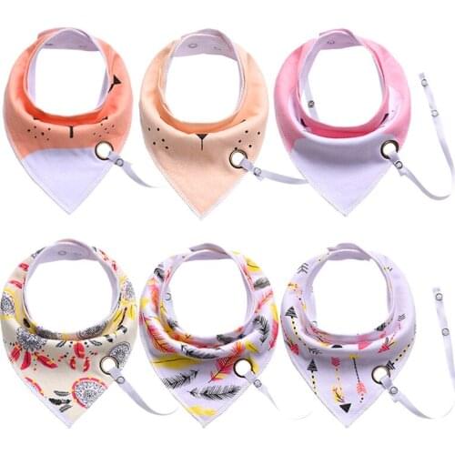 Saliva Towel Baberos Bebes Baby Bibs & Anti-drop Rope Super Absorbent Infant Cotton Bandana Dribble Bib Scarf Newborn Feeding