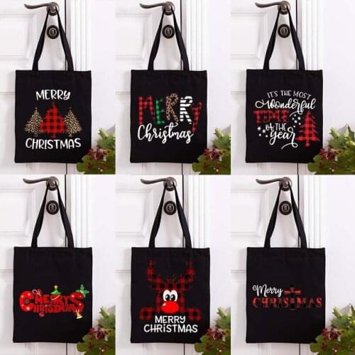 Merry Christmas Printed Bags Women Shoulder Bag Reusable Shopping Bags Casual Tote Female Travel Handbags Eco Bookbag Best Gifts