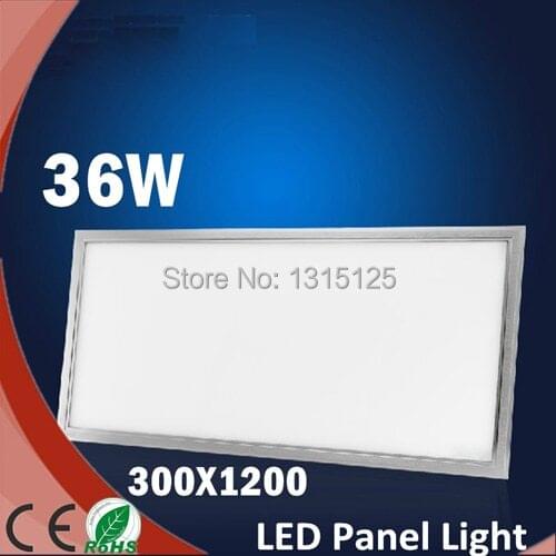 5PCS/lot Led Panel Light 300x1200 36W Ultraplate Square Ceiling Lights Decor For Home Kitchen Leds Painel Lamp +free shipping