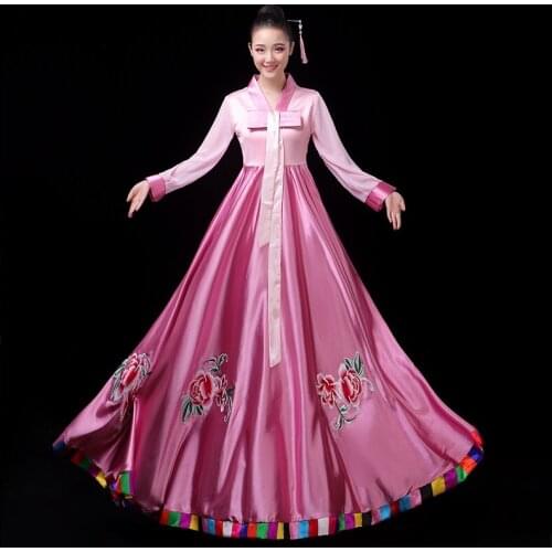 Hanbok Korean Ancient Costumes Women Hanbok Dress Traditional Party Asian Palace Performance Stage Dance Costume Clothing TA2596