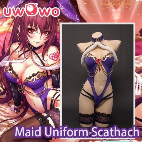 UWOWO Anime Fate Grand Order Scathach Cosplay Bunny Girl Costume Halloween Dress