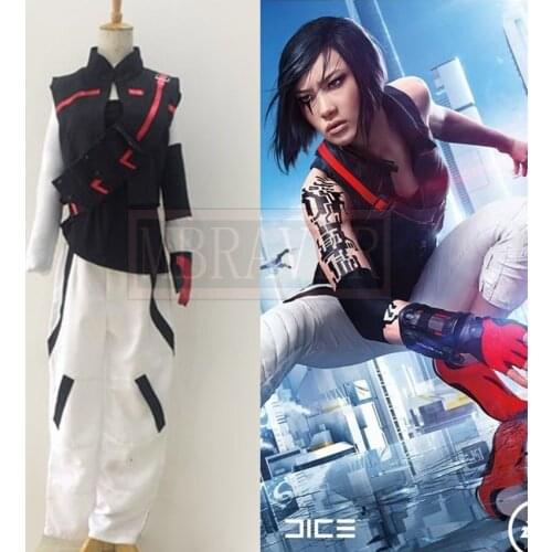 Mirrors Edge:Catalyst Faith Connors Uniforms Cosplay Costume Uniforms Tailor made Any Size