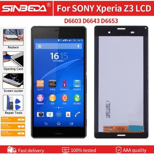 5.2" LCD Screen For SONY Xperia Z3 D6603 D6643 D6653 Display Touch Screen Digitizer Assembly For Xperia Z3 LCD Without Frame