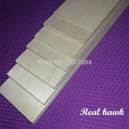 10pcs 1000x80x0.75/1/1.5/2/2.5/3/4/5mm AAA Model Balsa wood sheets for DIY RC model wooden plane boat material