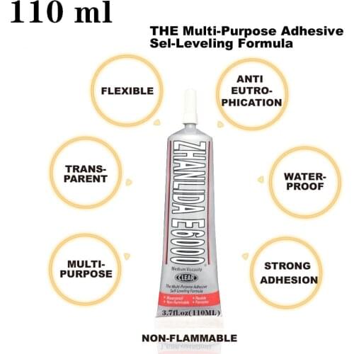 110ml industrial liquid E6000 super adhesive hand-painted artificial diamond handle wire mesh imitation crystal glass diamond