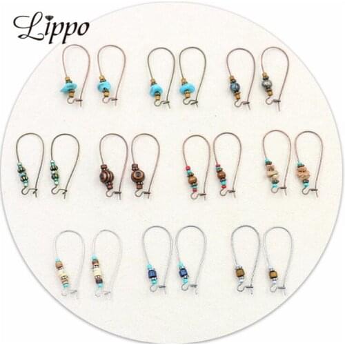 12pcs BP-0001 Antique Copper Ear hook DIY jewelry Accessories handmade beads Ear hooks Antique Bronze earrings Hook wholesale
