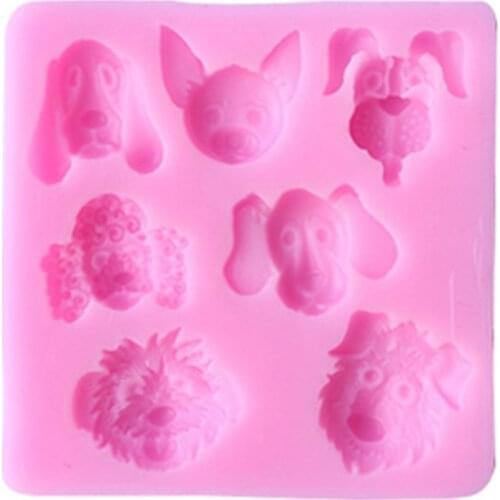1Pc 3D Silicone Dog Cake Mold Fondant Mould Cake Decorating Tools Cheap Soap Mold E622