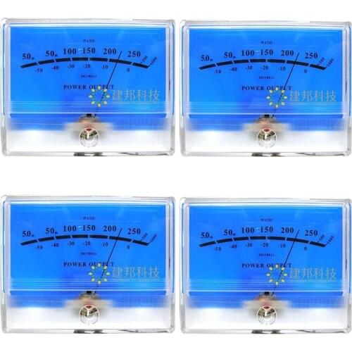 4pcs Classic Lake blue DB Header Level Audio Power Amplifier VU Meter McIntosh figure
