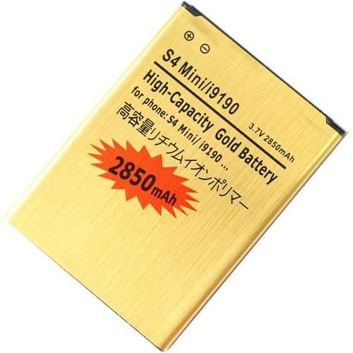 5pcs/lot 2850mAh B500BE B500AE Gold Li-ion Replacement Battery For Samsung Galaxy S4 S 4 IV mini I9190 I9192 I9195 I9198