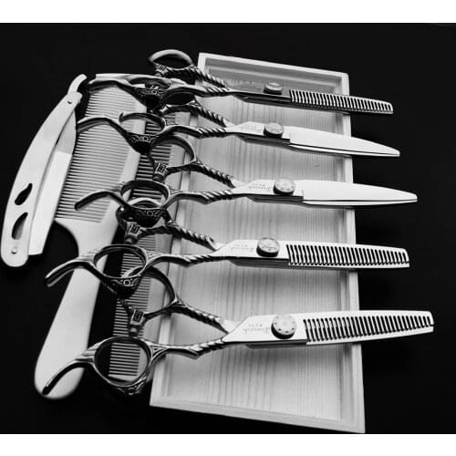 6.0New Scissors Professional Hairdressing Hair Scissors Hairdresser Cutting Scissor Haircut for Hair Salon Barber Shears Set