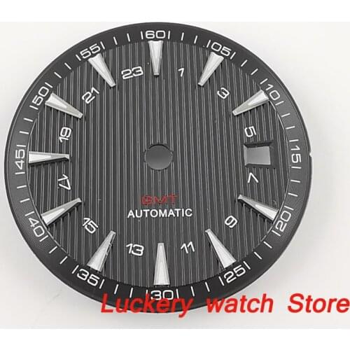 31mm black Dial Luminous mark fit Miyota 82 series，ETA 2824 2836,Mingzhu DG2813/3804 movement-BP67