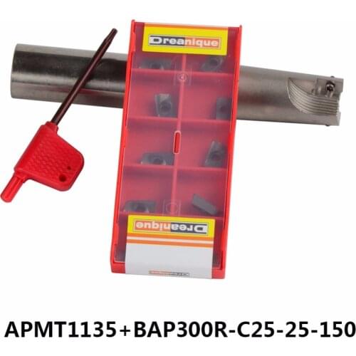BAP-300R C25-25-150 with 10pcs APMT1135 LENGTH 150 Milling tool holder face mill for cnc milling machine for insert APMT1135
