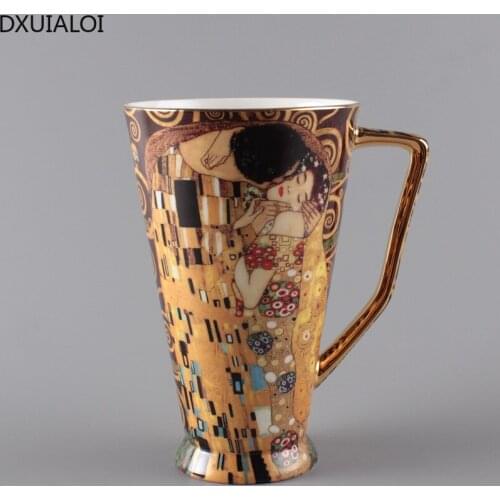 DXUIALOI Round Ceramic Mug Retro Style Creative Large Capacity Mug Water Cup Afternoon Tea Cup Friends Gift Home Decoration