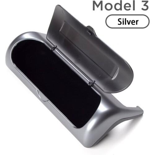 Sunglasses and Parking Card Storage Box For Tesla Model 3 Glasses Case Storage Box Car Styling
