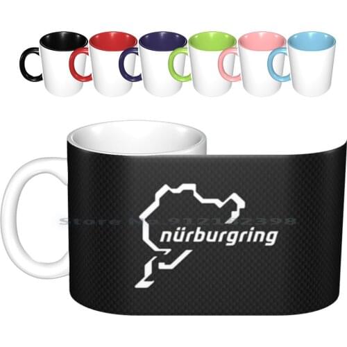 Nurburgring Ceramic Mugs Coffee Cups Milk Tea Mug Nurburgring Carbon Fashion New York Pattern London Paris France Band