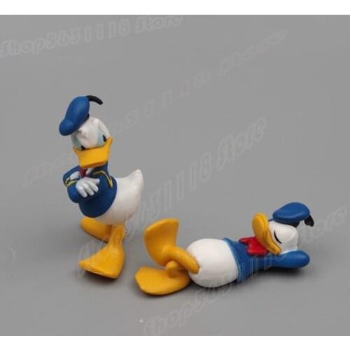 Disney Donald Duck Classic Cute Set of 2 Dolls DIY Patch Material Baking Cake Decoration Gift Movie Figures Model Toy Statue