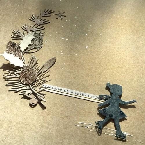 Little Girl Skating Die Metal Cutting Dies For Scrapbooking Card Making Embossing Cuts Paper Stencil Craft Cutting Dies